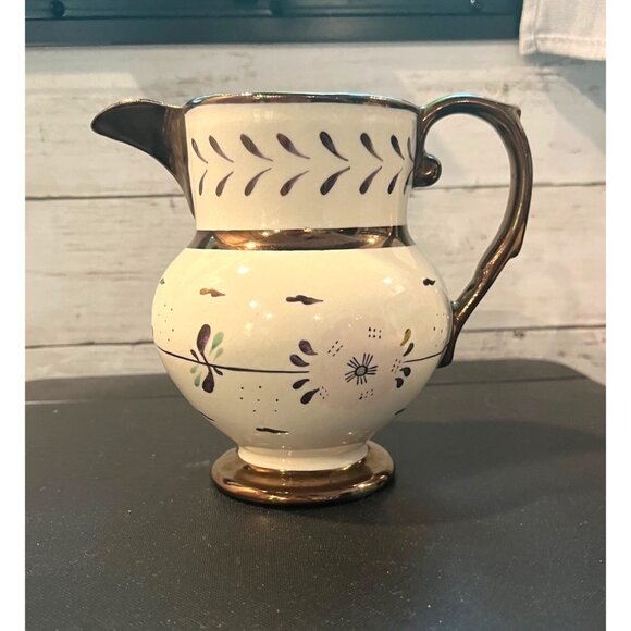 Copper Luster Ware Pink Signed Cumbow 27 Abingdon VA 4.5” Tall - Picture 1 of 6